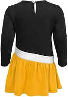 Pittsburgh Steelers Baby Girls Black Heart To Short Sleeve Dress