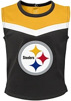 Pittsburgh Steelers Toddler Girls Black Spirit 2PC Sets Cheer