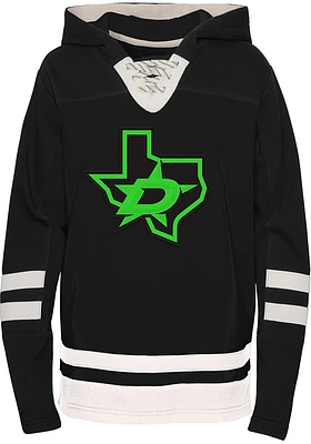 Dallas Stars Boys Black Ageless Revisited 3rd Long Sleeve Hooded Sweatshirt