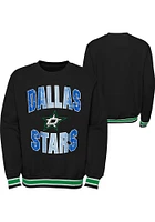 Dallas Stars Youth Black Classic Blueliner Long Sleeve Crew Sweatshirt