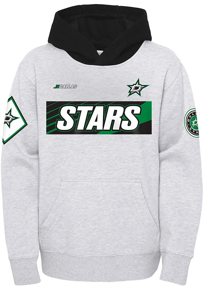Dallas Stars Youth Grey Star Shootout Long Sleeve Hoodie