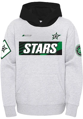 Dallas Stars Youth Grey Star Shootout Long Sleeve Hoodie