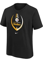 Nike Pittsburgh Steelers Boys Black Football Icon Short Sleeve T-Shirt