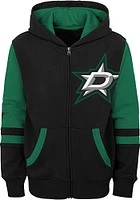 Dallas Stars Youth Black Faceoff Long Sleeve Full Zip Jacket