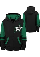 Dallas Stars Youth Black Faceoff Long Sleeve Full Zip Jacket