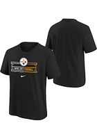 Nike Pittsburgh Steelers Youth Black Team Local Short Sleeve T-Shirt