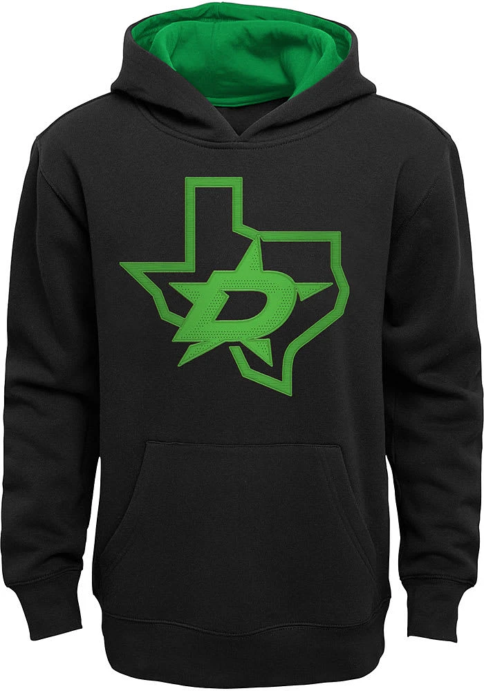 Dallas Stars Boys Black Prime 3rd Jersey Long Sleeve Hooded Sweatshirt