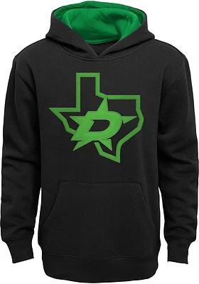 Dallas Stars Boys Black Prime 3rd Jersey Long Sleeve Hooded Sweatshirt