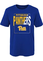 Pitt Panthers Boys Blue Coin Toss Short Sleeve T-Shirt