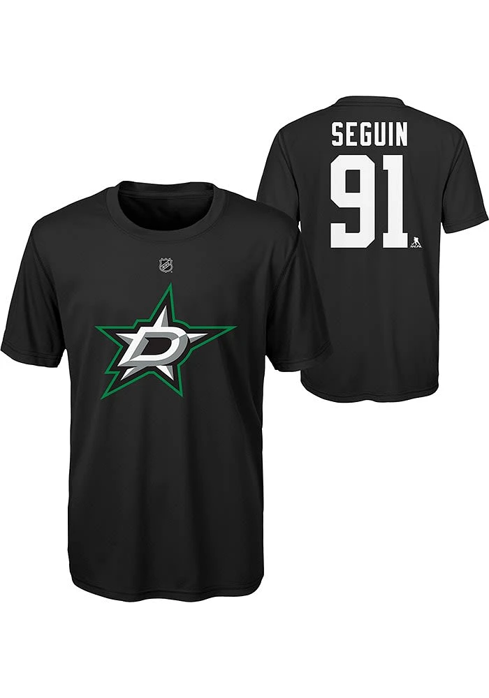 Tyler Seguin Dallas Stars Youth Black Flat NN Perf Player Tee