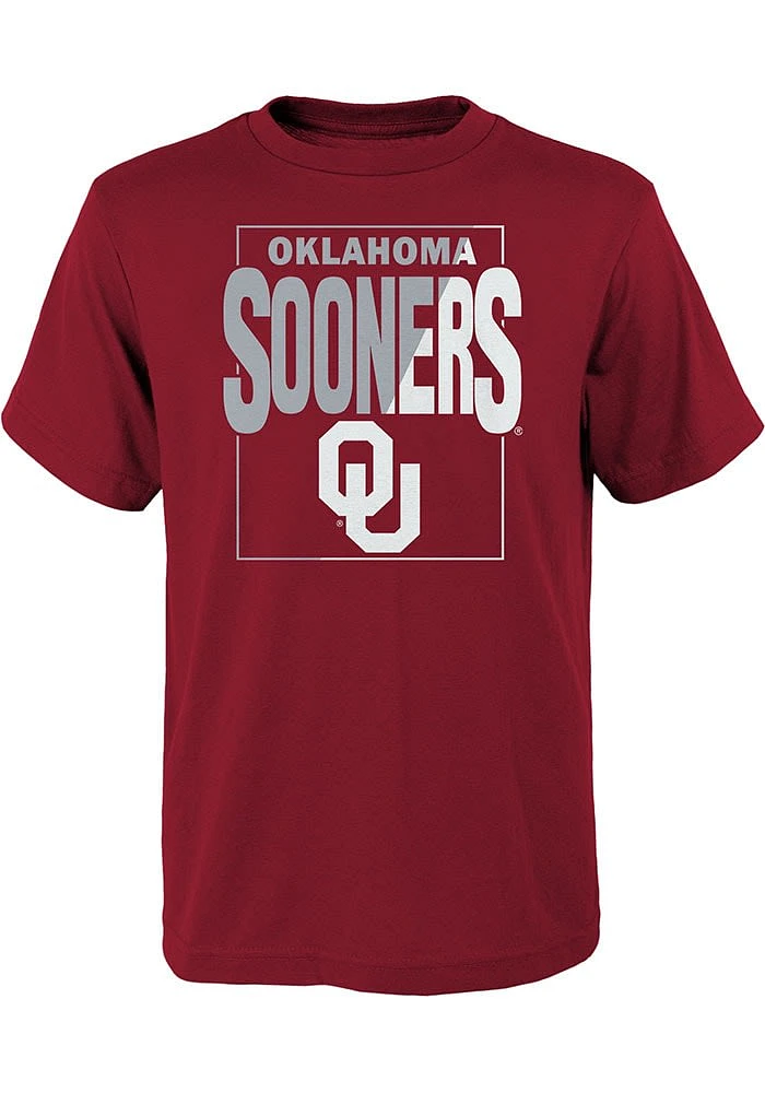 Oklahoma Sooners Youth Cardinal Coin Toss Short Sleeve T-Shirt