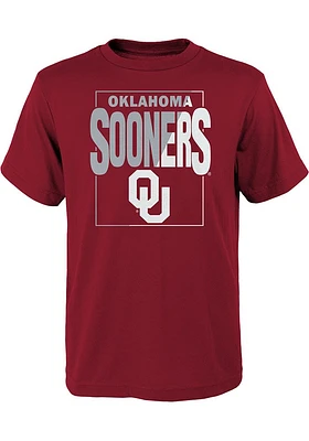 Oklahoma Sooners Youth Cardinal Coin Toss Short Sleeve T-Shirt