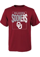 Oklahoma Sooners Youth Cardinal Coin Toss Short Sleeve T-Shirt