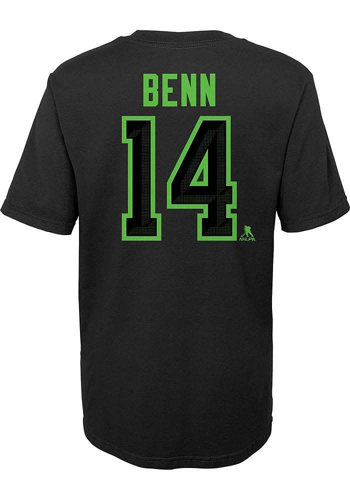 Jamie Benn Dallas Stars Boys Black Flat Third NN Short Sleeve T-Shirt