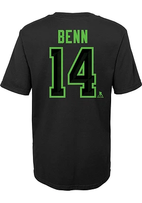 Jamie Benn  Dallas Stars Boys Black Flat Third NN Short Sleeve T-Shirt
