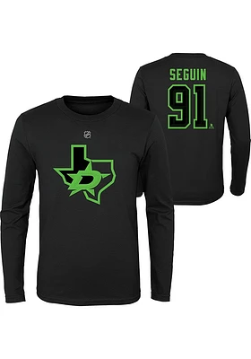 Tyler Seguin Dallas Stars Youth Black Name and Number Player Tee