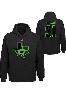 Tyler Seguin Outer Stuff Dallas Stars Youth Flat Third NN Long Sleeve Player Hoodie Black
