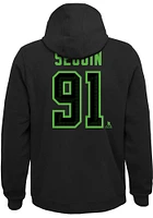 Tyler Seguin Outer Stuff Dallas Stars Youth Flat Third NN Long Sleeve Player Hoodie Black
