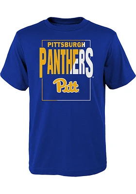 Pitt Panthers Youth Blue Coin Toss Short Sleeve T-Shirt