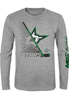 Dallas Stars Youth Grey Split Speed Long Sleeve T-Shirt