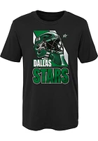 Dallas Stars Boys Black Bucket Head Short Sleeve T-Shirt