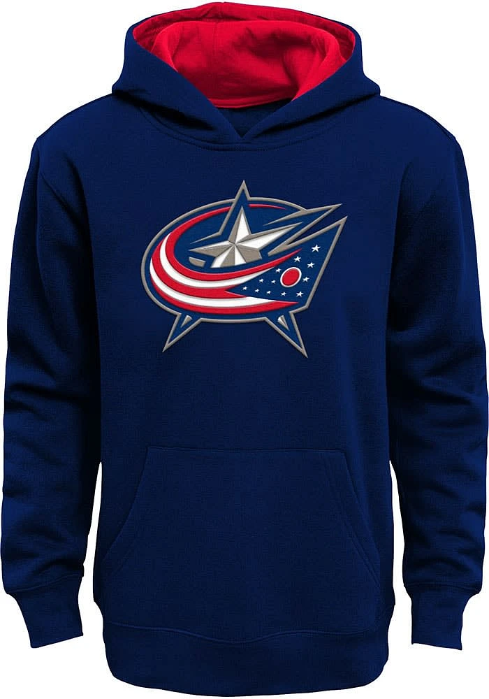 Columbus Blue Jackets Youth Navy Prime Long Sleeve Hoodie