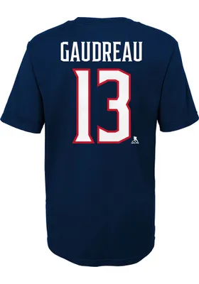 Johnny Gaudreau Columbus Blue Jackets Youth Navy Name and Number Player Tee