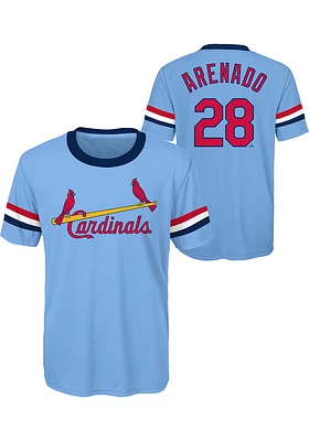Nolan Arenado St Louis Cardinals Youth Light Blue Sublimated NN Player Tee