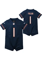 Justin Fields Chicago Bears Baby Navy Blue Nike Home Romper Football Jersey