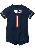 Justin Fields Chicago Bears Baby Navy Blue Nike Home Romper Football Jersey