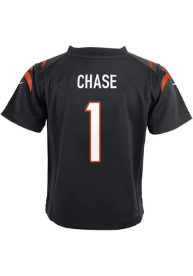 Ja'Marr Chase Cincinnati Bengals Boys Black Nike Home Football Jersey