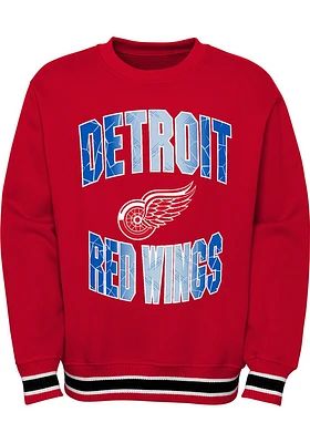 Detroit Red Wings Youth Classic Blueliner Long Sleeve Crew Sweatshirt