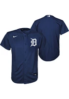 Nike Detroit Tigers Boys Navy Blue Alt 1 Blank Replica Baseball Jersey