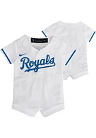 Nike Kansas City Royals Baby White Home Blank Replica Romper Jersey Baseball
