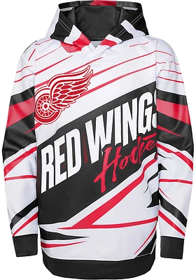 Detroit Red Wings Youth Adept Quarterback Long Sleeve Hoodie