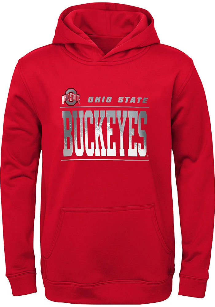 Ohio State Buckeyes Youth Red Play By Long Sleeve Hoodie