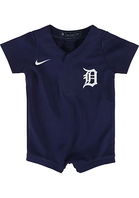 Nike Detroit Tigers Baby Navy Blue Alt Blank Replica Romper Jersey Baseball