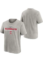 Nike Cleveland Guardians Youth Grey Team Engineered Short Sleeve T-Shirt