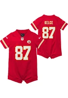 Travis Kelce Kansas City Chiefs Baby Red Nike Home Romper Football Jersey