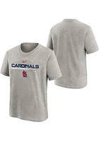 Nike St Louis Cardinals Youth Grey Team Engineered Short Sleeve T-Shirt