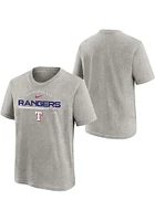 Nike Texas Rangers Boys Grey Team Engineered Short Sleeve T-Shirt