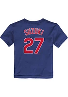 Seiya Suzuki Chicago Cubs Toddler Blue Nike Home NN Short Sleeve Player T Shirt