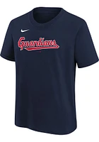 Jose Ramirez  Cleveland Guardians Boys Navy Blue Nike Home NN Short Sleeve T-Shirt