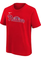 Nick Castellanos  Philadelphia Phillies Boys Red Nike Home NN Short Sleeve T-Shirt