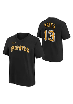 Ke'Bryan Hayes Pittsburgh Pirates Youth Black Nike Home NN Player Tee