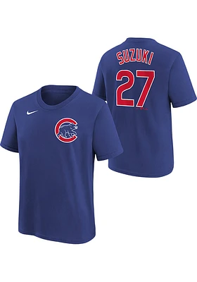 Seiya Suzuki Chicago Cubs Youth Blue Nike Home NN Player Tee