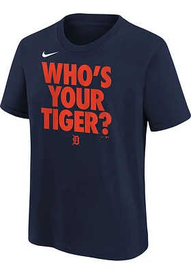 Nike Detroit Tigers Youth Navy Blue Team Engineered 2 Short Sleeve T-Shirt