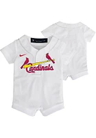 Nike St Louis Cardinals Baby White Home Replica Romper Jersey Baseball