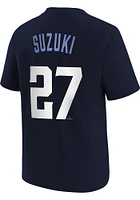 Seiya Suzuki Chicago Cubs Youth Navy Blue Nike City Connect NN Player Tee