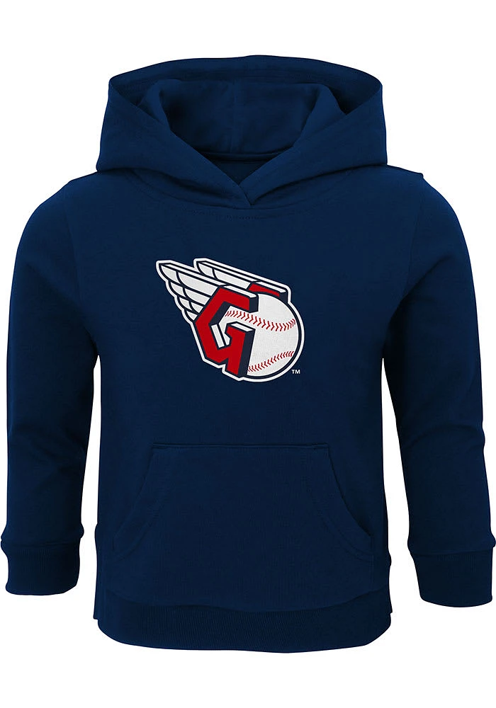 Cleveland Guardians Toddler Navy Blue Primary Logo Long Sleeve Hooded Sweatshirt